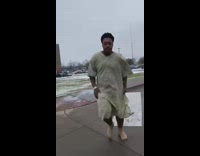 Collab BitchMP - Guy in hospital gown runs towards car and opens door