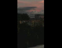 pink sunset after rainstorm hurricane