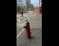 Man skating with walker canes on street 