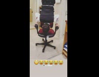 Guy handstand rolling black red chair fail 