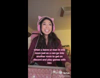 Girl goes into other room plays games