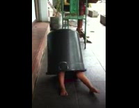 Little girl says gibberish after hiding 