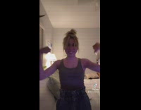 Blonde girl does Dora impression saying shes drunk 