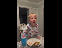 Man talks with baby about real estate and interest rates