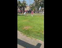 Girl pink skirt white boots dance grass