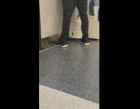 Collab Subway Creatures - Guy riding subway urinates on door