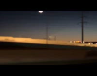 SpaceX rocket trail seen from the highway