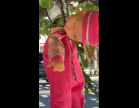Baby doll found hanging from tree 