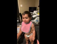 Little girl diaper pink bib cutest girl in the world