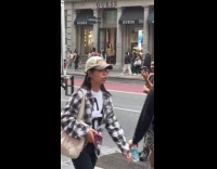 Collab WINY - Guy rides longboard strolls with big fan