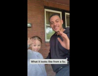 Dad hugging daughter looks sweet in reality is threatening her 