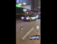 Back to the Future car on the streets of New York