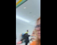 Who let the dogs out plays at airport