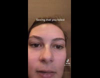 Girl white shirt looking at phone gets close 