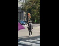 Black suit white stars guy trump head 