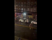Collab WINY - Firemen on street power line on fire