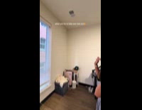 TV falls on mans head while mounting it