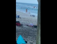 Collab IITW - Woman bikini crawl lie down beach shore