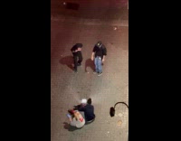 Two men music video shoot on alley Part 1