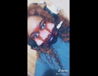 Girl special effects fx makeup blue shirt