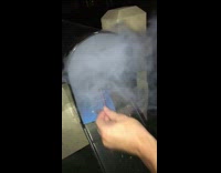 Guys light firecrack rocket firework in mailbox black run away