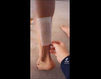 Guy kicks camera after wax strip is pulled off 