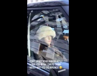 Lady Mannequin Sits in Passenger Seat of Car