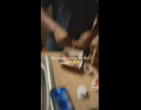 Siri phone tells guy about bad weather 