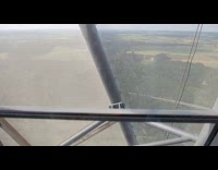 View inside the elevator of the tower