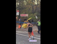Dancer performs at the central park in NY 