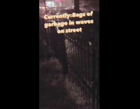 Bunch of garbage bags float in flood 