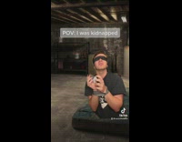 Guy shows what he would say if he were kidnapped 