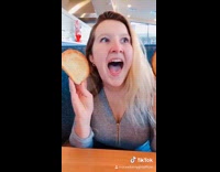 Girl beanie strawberry garlic bread wow clap