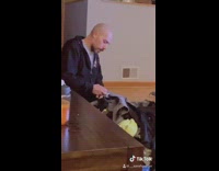 Guy laundry dental floss tangle