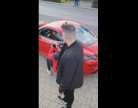 Apex red sports car guy snipes hat 