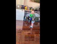 Toddler picks up snack and drops the whole thing 