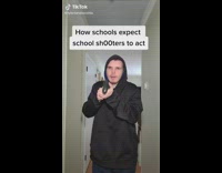 Guy in black hoodie how schools expect school shooters to act