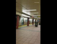 NYC subway station altercation, woman yelling at passenger 