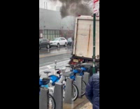 Underground transformer on fire 