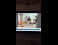 Woman emergency training mannequin wig falls off