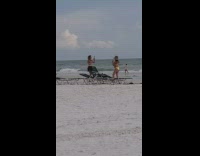 Woman yellow bikini beach hat photo shoot