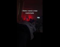 Submitter shows creepy roommate wearing LED beauty mask