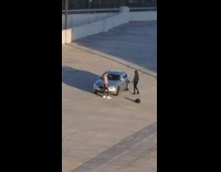Man strips for a body photoshoot at the rooftop parking lot Part 1