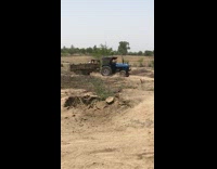 Blue tractor car wheelie wagon cart dirt