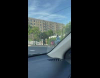 Delivery guy ride bike on highway nyc