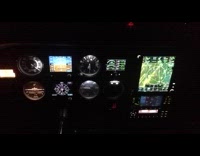 Time lapse of small plane engine meter at night