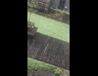 Inches of Hail Fall on Apartment Outdoor Area