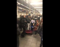 Girl sings alicia keys subway violin cello 