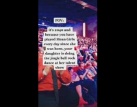 Guy acts like parent at talent show 