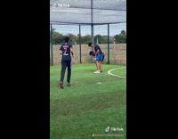 Guys play soccer dance yellow ball net